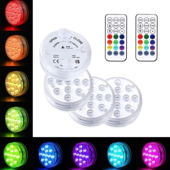 2 szt. oświetlenie basenowe z przyssawkami zpilotem 16 kolorów 13 diod LED [23010000750]